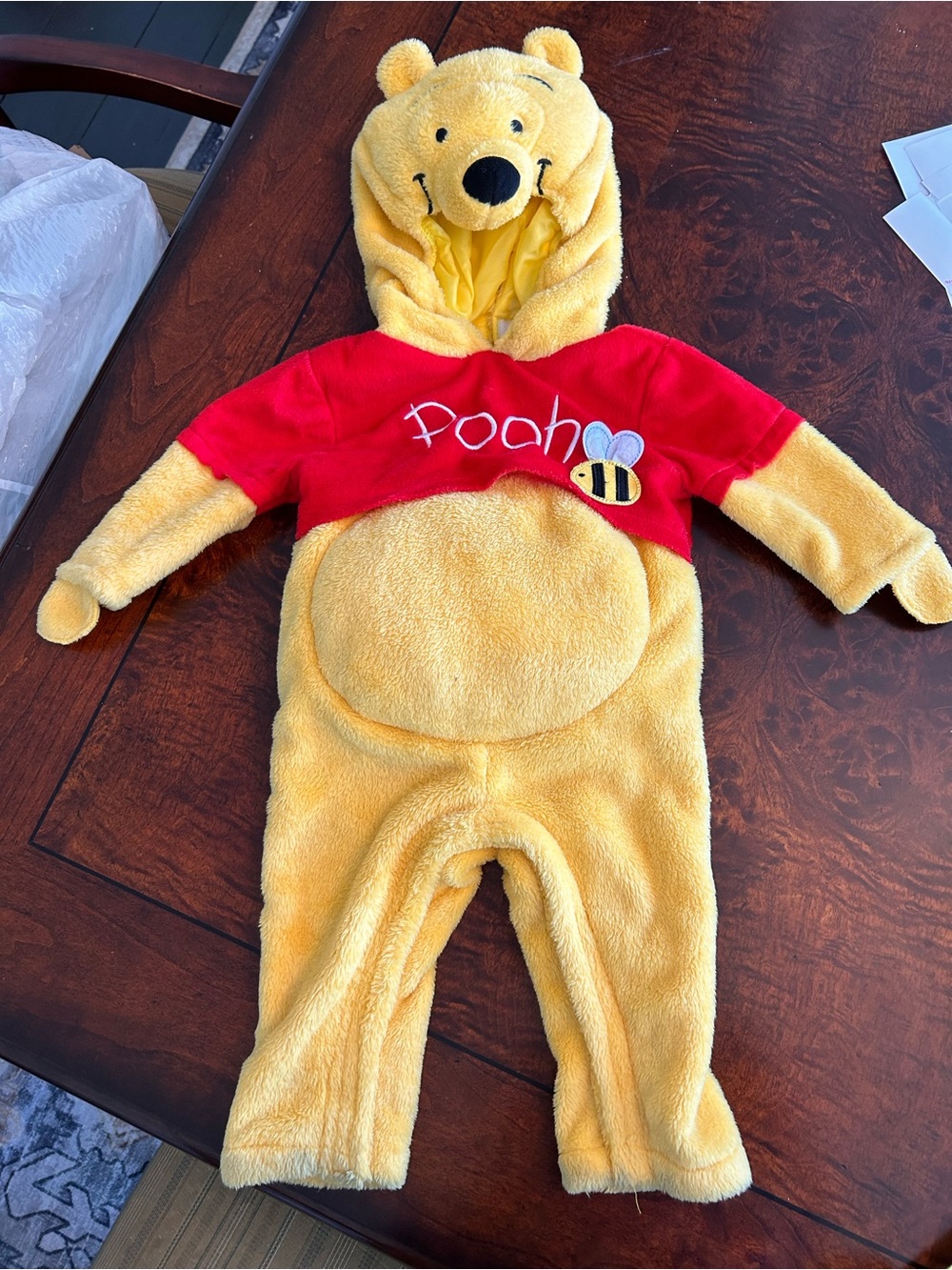 Winnie the Pooh 1-Piece Plush Pot Belly Bear Costume Baby 12-24 Mos HALLOWEEN
